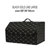 Foldable PU Leather Car Trunk Organizer with Lid, Large Capacity
