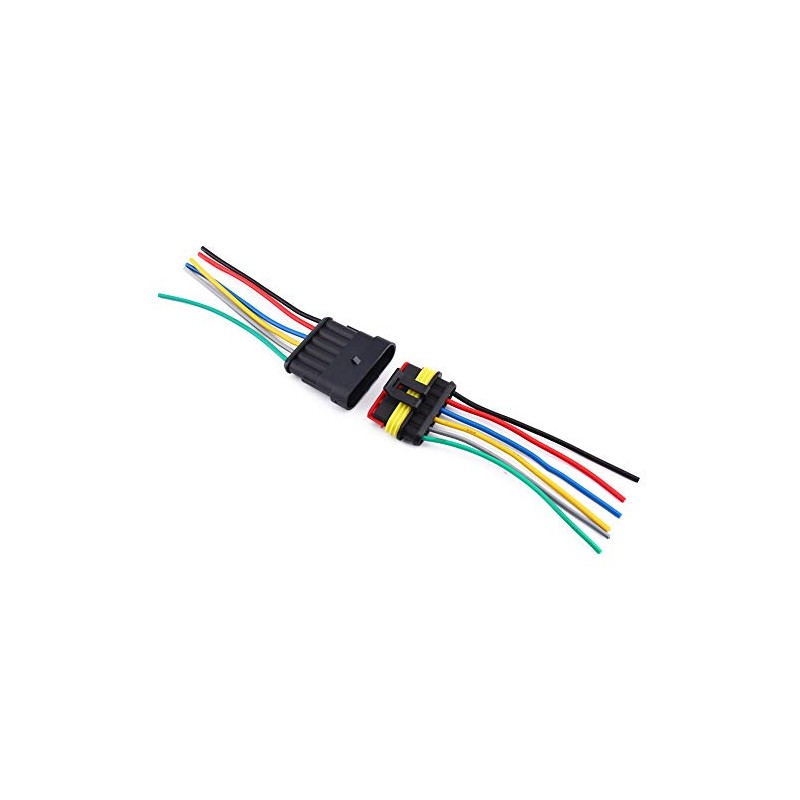 1 Set Waterproof Connectors, 6 Pin Waterproof Cable Connector, 6