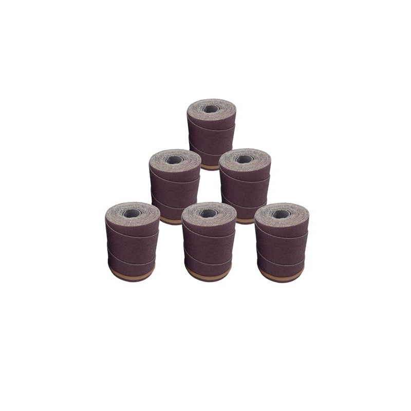 Ready-to-Wrap Sandpaper Rolls | 80 Grit | 6 Pack |