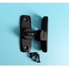 Sliding Bolt Locks,（Black） 90 Degree Heavy Duty Carbon Steel Bar