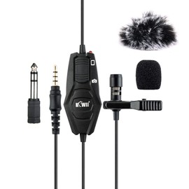 KIWIFOTOS Lavalier Microphone Professional Lapel Microphone Omnidirectional Condenser with 7M Cable for Camera/Smartphone for Recording Interviews Videos Vlog Podcast