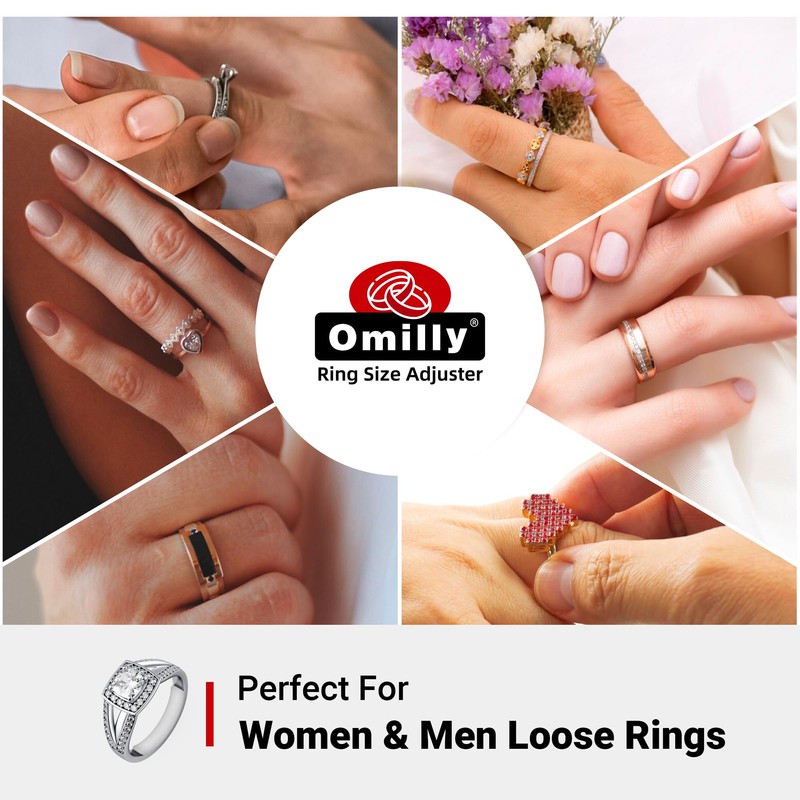 Omilly Ring Sizers for Loose Rings,144 Pack 16 Sizes 6