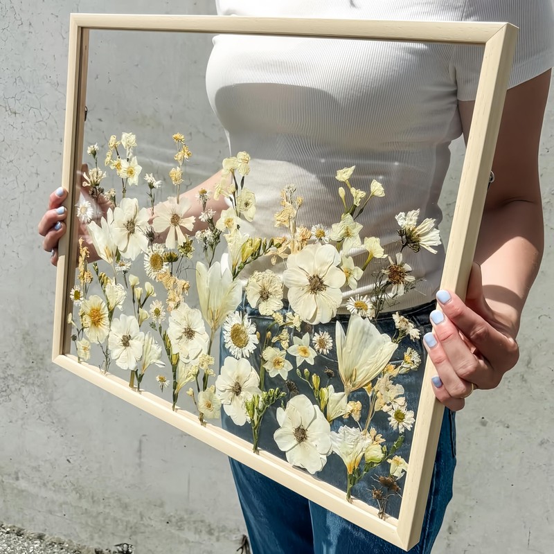 Volakk 16x20 Floating Frame Double Real Glass Frames 12x16 Natural