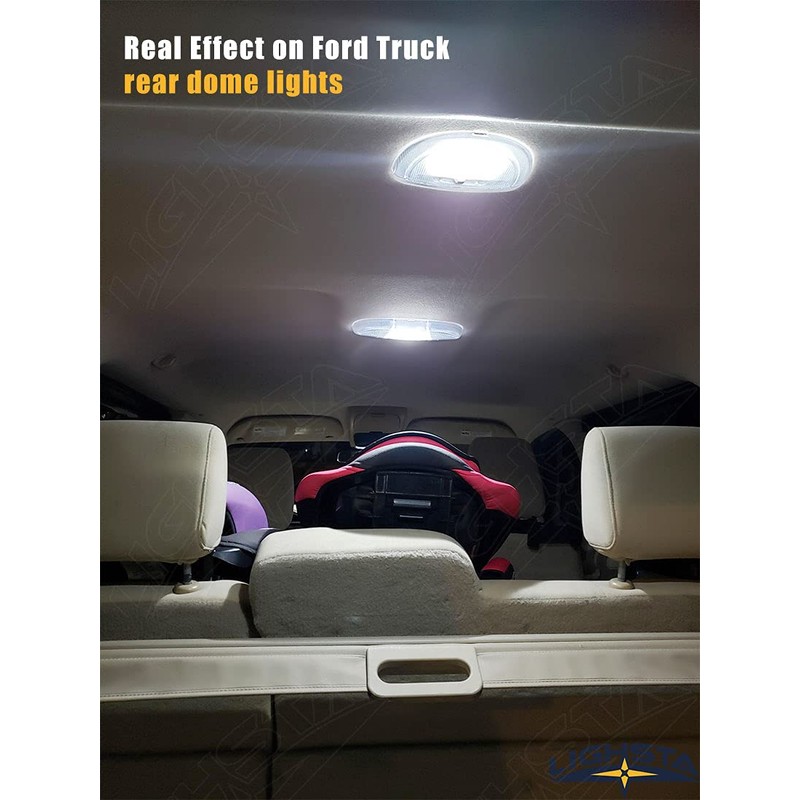 LIGHSTA 14PCS Super Bright White LED Interior Light kit Package