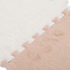 10pcs Plush Foam Floor Mat Washable Interlocking Carpet Tiles Cuttable