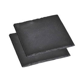 KESPER 38110 Slate Coasters 13 x 13 cm Pack of 2 Glass Coasters