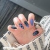 RTRTGS 2 Colours 48 Pieces Matte False Nails for Gluing