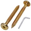 SKIR'CO (Pack of 40) Yellow Zinc Plated Wood Joining Screws