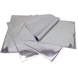 50 Sheets A4 Size Reactive Foil Transfer Foil Paper Use Laminator Laser Printer,Paper Holographic Heat Transfer Craft Foil for Handmade Craft Accessories (Silver)