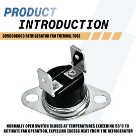 3850306063 Refrigerator Fan Thermal Fuse - Compatible with Dometic Refrigerators | 55°C Limit Switch