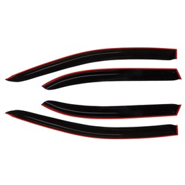 KFKGF 4PCS Rain Guards Side Window Visor Vent Outside Mount Window Deflector Dark Smoke 2003-2008 for Toyota for Corolla, Auto Ventshade [AVS] In-Channel Ventvisor/Rain Guards