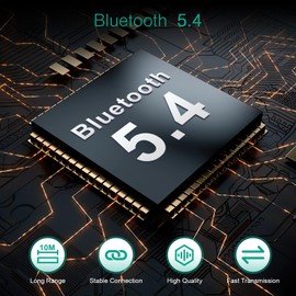 ORIA Bluetooth 5.4 Transmitter Receiver 2 in 1, Bluetooth Adapter, USB & TF Card Support, Hands-free Calling, Noise Cancelling, Aux Bluetooth Adapter for TV, PC, Home Stereo, Headphones