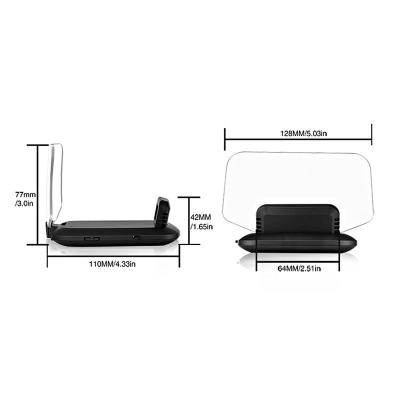 C1 OBD2+GPS LED OBD Car HUD Head up Display Speedometer
