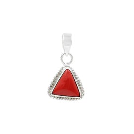 LMDPRAJAPATIS Red Coral Moonga precious Stone Pendant 11.55 Carat ( 12.25 Ratti ) Pure 925 Sterling Silver Pendant