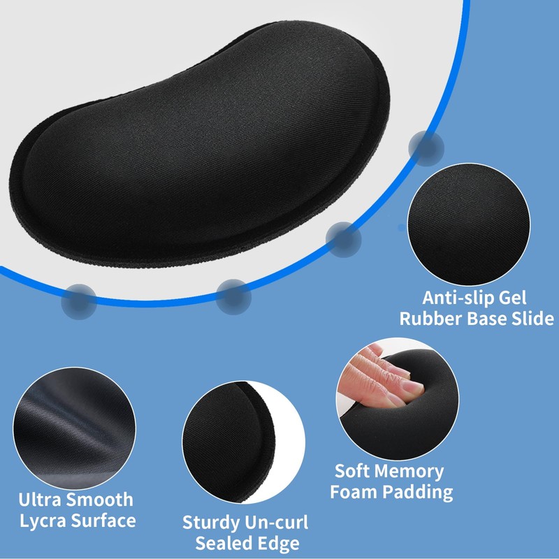 DSLSQD Mouse Wrist Rest, Ergonomic Wrist Rest, Non-Slip Base, Mouse