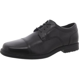 Rockport Taylor Waterproof Cap Toe - Shoes for Men - Leather Upper - Synthetic Outsole - Shock Absorbing Heel Black 9.5 XW (4E)