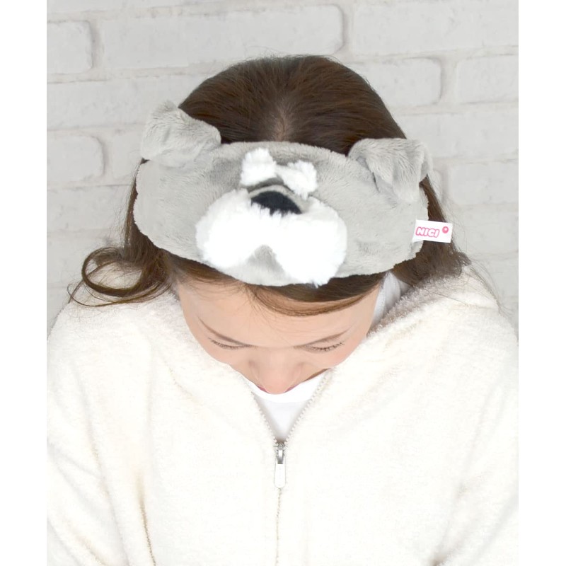 NICI ニキ ヘアバンド もこもこバンド リラックス メイク 洗顔 おうち時間 動物 シュナウザー