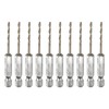 sourcing map 10pcs 1/4" Hex Shank Drill Bit 5/64" Gold
