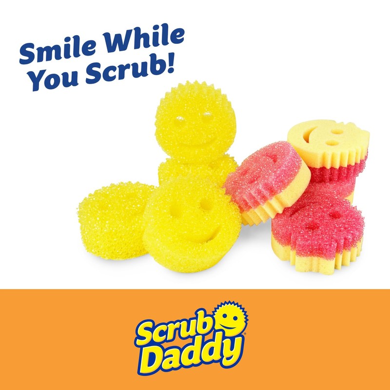 Scrub Daddy 4 Scrub Daddy Sponges & 4 Scrub Mommy