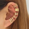 5Pcs Statement Ear Cuffs Earrings Sets for Women Lover,Leaf Non