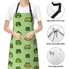 Funny Frog Aprons for Women Men with Pockets, Kitchen Cooking