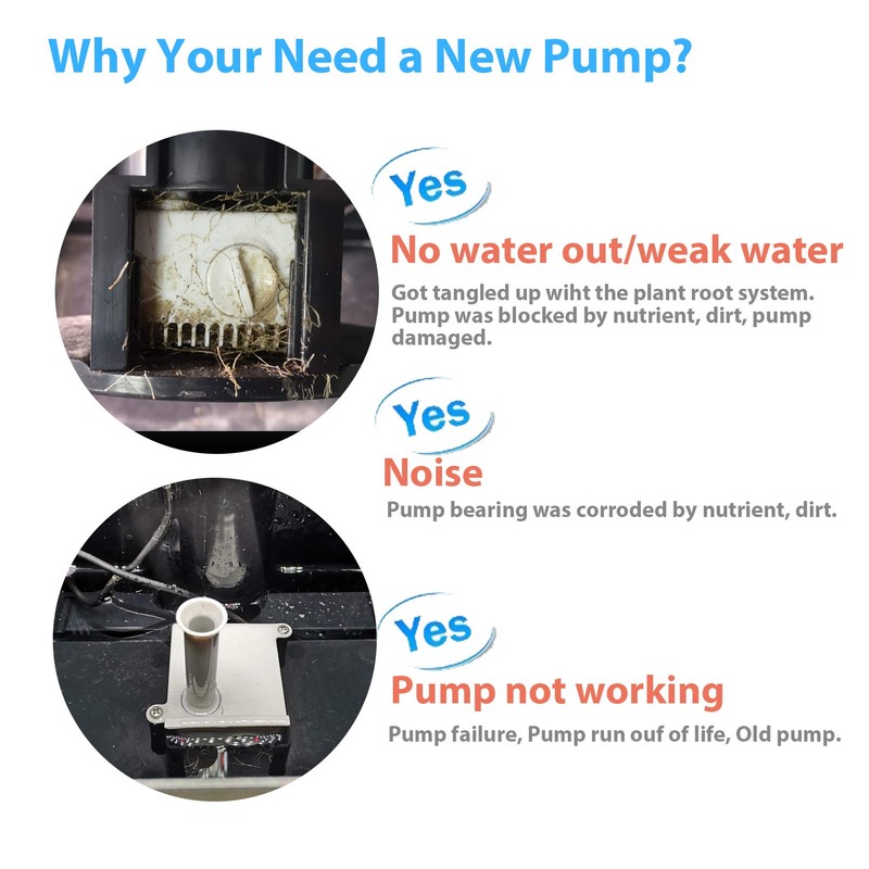 Aerogarden Replacement Pump Compatible with Harvest Bounty Farm Extra Ultra