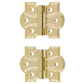 Polished Brass Butterfly Hinge | Pack of 2 | Cabinet, Cupboard Door, Box Furniture Hardware | UA-261-HPB