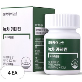 Ttobak Care LAB Green Tea Catechin 30g, 60 tablets, 4 pieces / 또박케어LAB 녹차 카테킨 30g, 60정, 4개