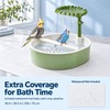 Indoor Bird Bath Fountain with Leaf Rainfall Shower, Adjustable Water