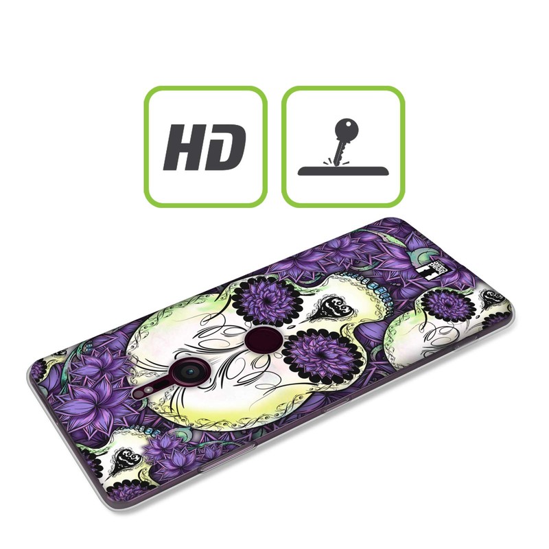 Head Case Blooming Skull Design Soft Gel Back Case Cover