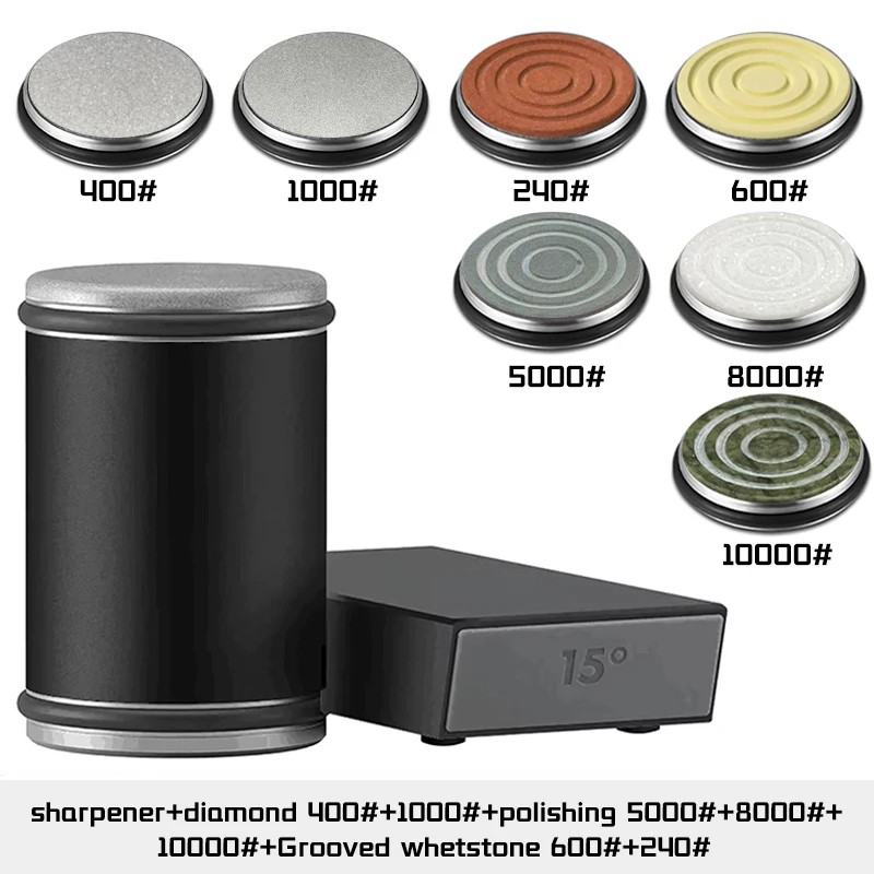 Rolling Knife Sharpener Kit for Kitchen Knives – Double-Sided Edge