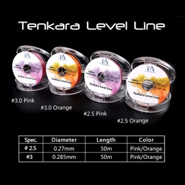 MAXIMUMCATCH Tapered Tenkara Line, Braided Furled Line: 11/12/13 FT, 3 Color Available (Tenkara Level Line Pink, 50m #2.5)