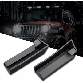 JawGrew 2Pcs Car Roof Water Rain Gutter Extension Parts For Jeep Wrangler JL JT 2018+