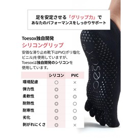 [ToeSox] Toe Socks, 5 Toe Socks, Non-Slip, Low Rise, No Toe, Low Rise Half Toe Grip Socks, Yoga Socks, Pilates, Ballet, Sports, Ankle Length/Heather Gray, XL Size, heathered grey