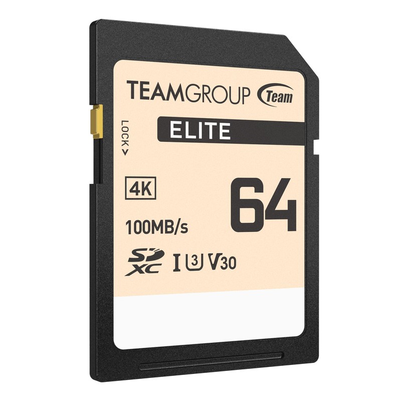 Team 64GB UHS-I U3 V30 SD Card 4k Video Support,