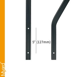 Myard RVH3 Grooved Handrail for 3 Step Above 1st Generation RV Entry Steps, Replacement for MORryde STP214-029H Recreational Vehicle