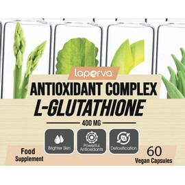 Laperva Antioxidant Complex L Glutathione - Youthful Radiance, Anti-Aging, Skin Brightening, Healthy Nails - Vegan & Gluten-Free Formula for Comprehensive Wellness (60 Caps)