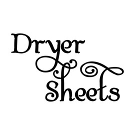 Grey - Dryer Sheets Vinyl Decal - 5w x 3h inches - Laundry Room Decor - Die Cut Sticker Swash