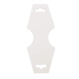 Sowaka 50 Pcs Necklace Display Cards Blank Jewelry Card Holder Paper Hanging Accessories for Bracelet Hair Ties DIY Jewelry Making Supplies Display Packaging (White)