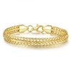BENOITE 14K Gold Bracelets for Women Mens Foxtail Chain Design