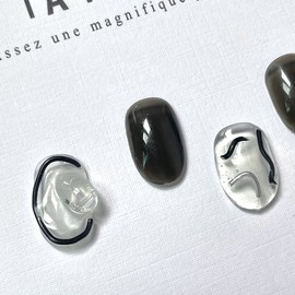 ˡᴬᴺᵀᶤˡ Pebble wire handmade nail tip - short nose pin / ˡᴬᴺᵀᶤˡ 조약돌 와이어 수제네일 팁 - 숏코핀