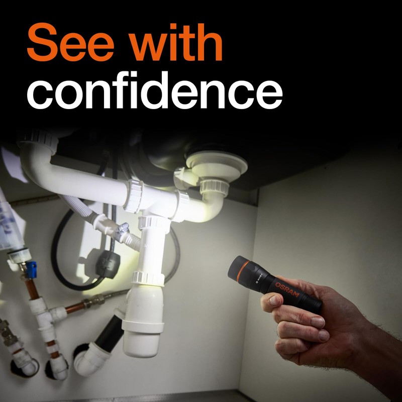 OSRAM LEDinspect TORCH 450 ESSENTIAL, zoom function, 450lm brightness, 6500K,