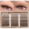 Mavphnee Brown Lash Clusters – Wispy Fluffy Individual Eyelash Extensions