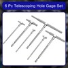 HDLNKAK Telescoping Gage Set, 6 Pack Stainless Steel T -