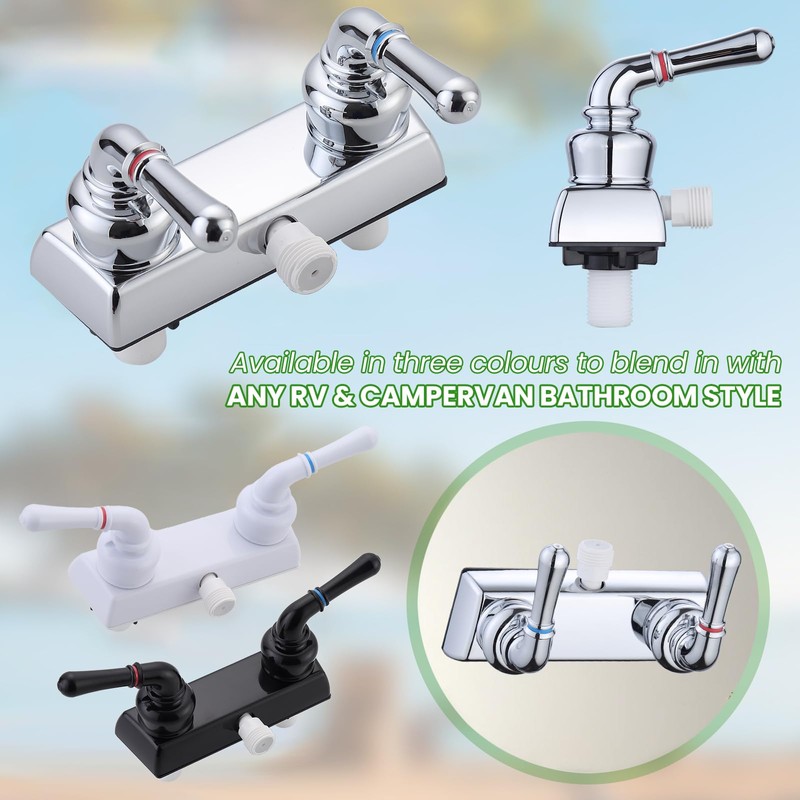 RV Shower Faucet, Camper Shower Faucet Diverter with Classical Handles,