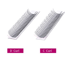 Lash Extensions 3D Premade Lash Fans 0.07 C 8-14mm Mixed Volume Eyelash Extensions Cluster Fanned Lashes (3D-0.07-C, 8-14mm Mix)