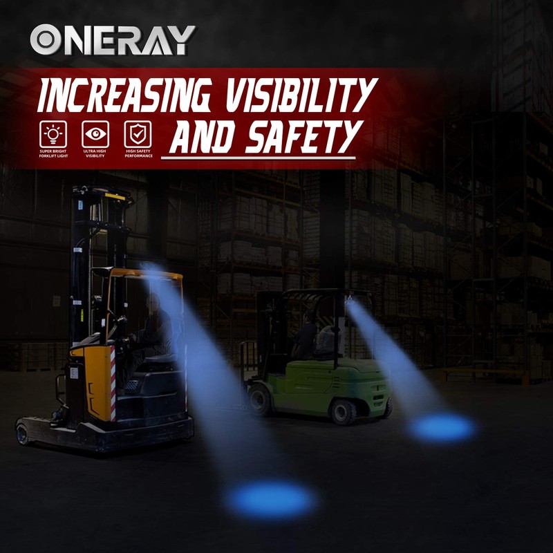 ONERAY 8PACK Forklift Safety Light 8w Blue Spot Lights for