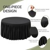 Wish Care 2 Packs 5FT Round Tablecloth 60 Inch, Black