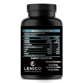 Citrato de Magnesio y Potasio  60 Cpsulas  Frmula de Alta Absorcin  Suplemento Alimenticio  Libre de Gluten y Aditivos  LENICO                        