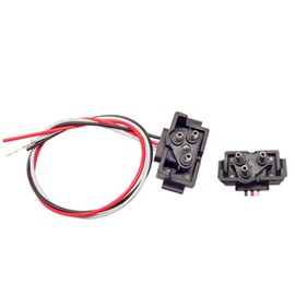 (10) Pack - Right Angle 3 Prong Wire Plug to Pigtail, PL3 Plug Fit for 4" Round Tail Light & 6" Oval Tail Lights, Connector for Trailers Trucks Tail/Turn/Stop/Brake/Reverse/Parking Lights